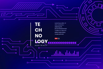 abstract technology background hud style