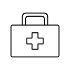 medical kit line style icon vector design