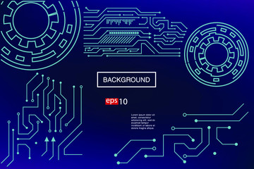 abstract technology background hud style