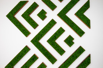 Plant art - wall art - geometric arrows