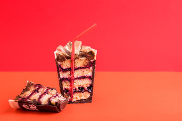 Quail eggs with beautiful feathers on a black background.