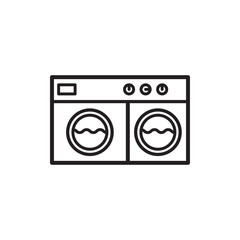 washing machine icon, flat design best washing machine icon
