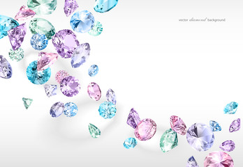 Vector luxury colorful background with diamonds for modern design
