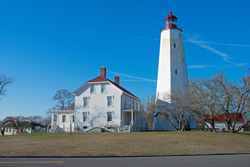 Lighthouse in Sandy Hook, New Jersey, during daylight hours, with the light turned off -25