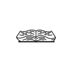 Vector illustration of old open book
