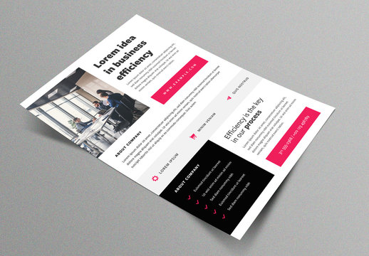 Flyer Layout with Magenta Accents