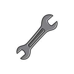 wrench vector icon in trendy flat style