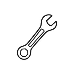 wrench vector icon in trendy flat style