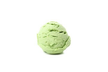 Ice cream ball isolated on white background