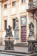 Obraz premium Historical streets of the city. Prague streets