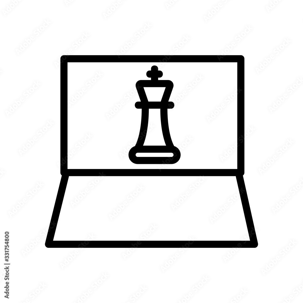 Poster the chess notebook icon vector. the chess notebook sign. isolated contour symbol illustration