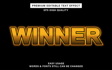 gold winner text effect