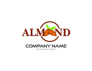 Fototapeta premium ALMOND Logo design vector