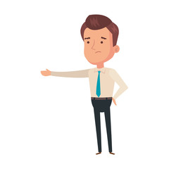 businessman elegant avatar character icon vector illustration design