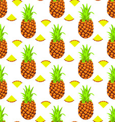 vector pineapple pattern. Can be used in printing house.
