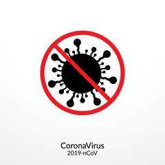 Coronavirus disease (COVID-19) Icon Vector Illustration. 2019-nCov / Novel Coronavirus Logo Design Vector Template