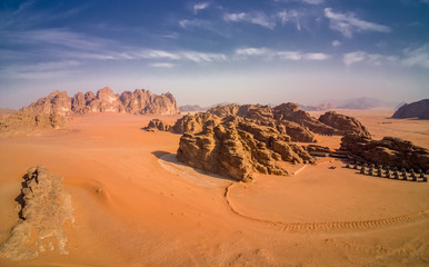 Fototapeta na wymiar Wadi Rum,Jordan Tourist Reserve 