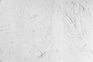 White wall with plastering, background texture
