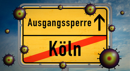 Köln Koeln Corona Covid-19 Ausgangssperre Pandemie Söder Virus