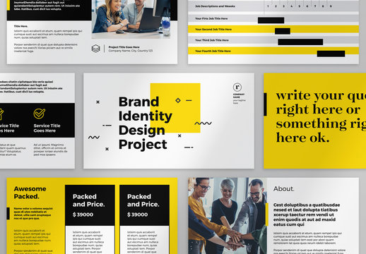 Yellow and Black Presentation Layout