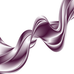 Purple satin wave on a white background. Vector background for website, flyers, brochures, presentations.