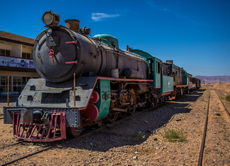 Fototapeta na wymiar Wadi Rum Tourist Train Jordan 