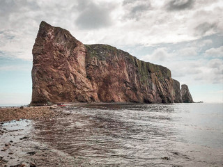 Rocks and sea, Rocher Perce, Quebec, Canada