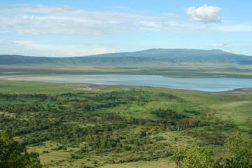 Fototapeta na wymiar Magadi Lake in Ngorongoro Crater, Tanzania