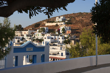 Vivlos, Naxos / Greece - August 25, 2014: The Vivlos village, Naxos, Cyclades Islands, Greece