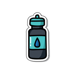 sports water bottle doodle icon, vector illustration