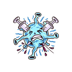 Illustrations concept coronavirus COVID-19, hand drawn line with digital color, vector illustration