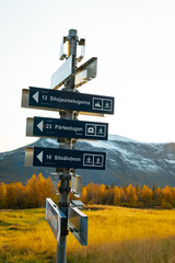 national park hiking trail signs