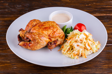 Fried chicken with salts