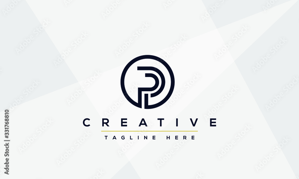 Aufkleber modern elegant creative p logo design and template. pp icon initial based monogram and letters in ve