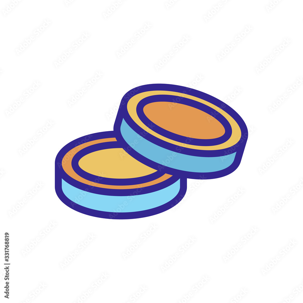 Poster two checkers game icon vector. two checkers game sign. color isolated symbol illustration