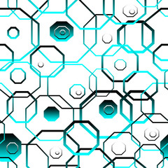 Blue black hexagon, abstract pattern seamless, material, paper, wallpaper, textil, white background