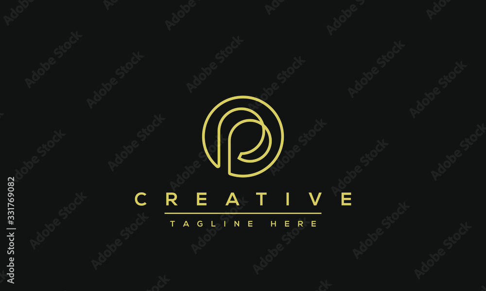 Aufkleber modern elegant creative p logo design and template. pp icon initial based monogram and letters in ve
