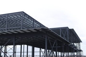 metal beam structure construction site building frame