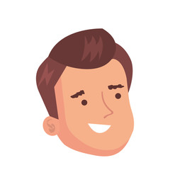 face of man avatar character vector illustration design