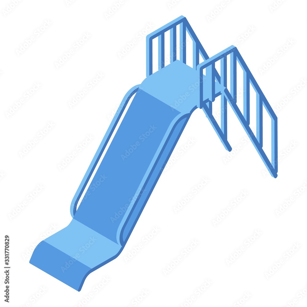 Poster kid slide icon. isometric of kid slide vector icon for web design isolated on white background