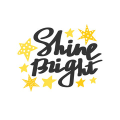 Shine Bright lettering