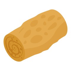 Oriental sweet roll icon. Isometric of oriental sweet roll vector icon for web design isolated on white background