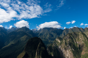 Fototapeta premium A view of Machu Pichu mountains