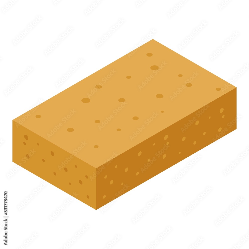 Poster sponge icon. isometric of sponge vector icon for web design isolated on white background
