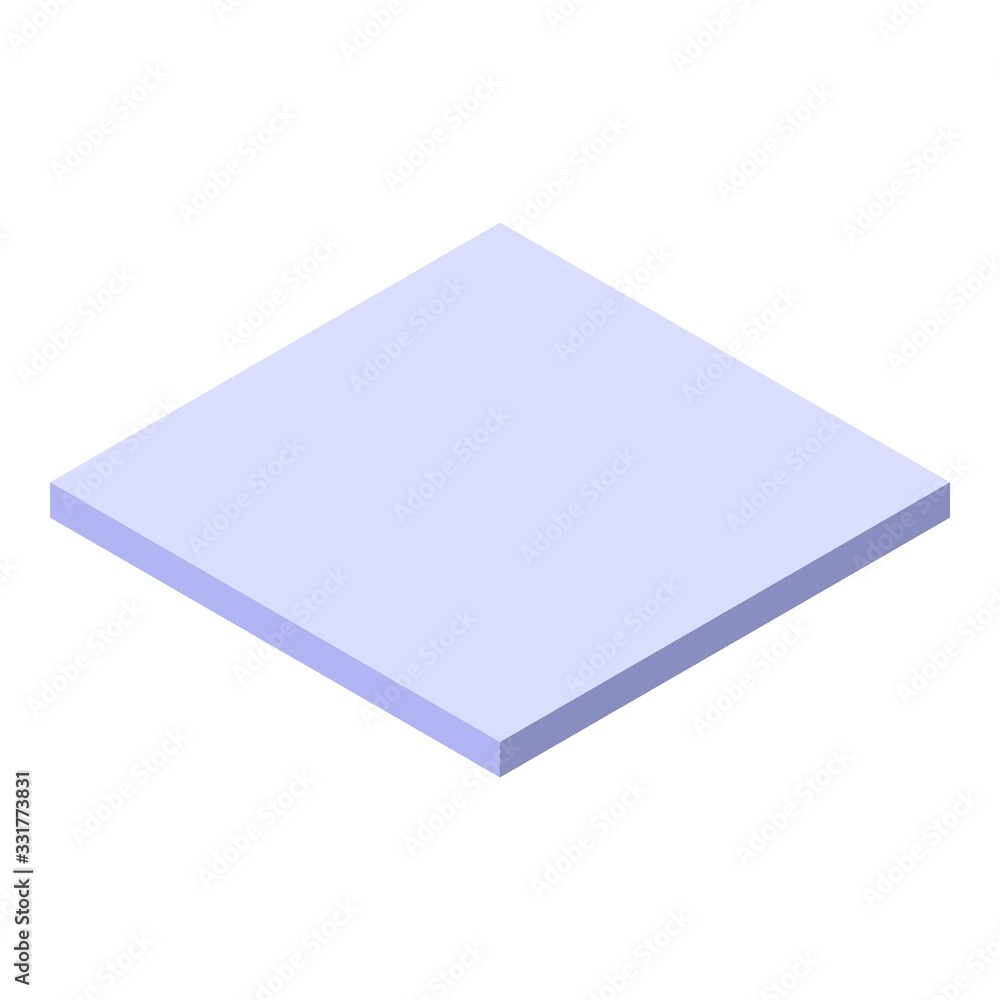 Poster laying tile icon. isometric of laying tile vector icon for web design isolated on white background