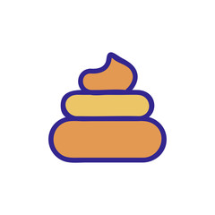 turd icon vector. turd sign. color isolated symbol illustration