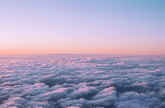 Evening sky with clouds. Golden hours sky