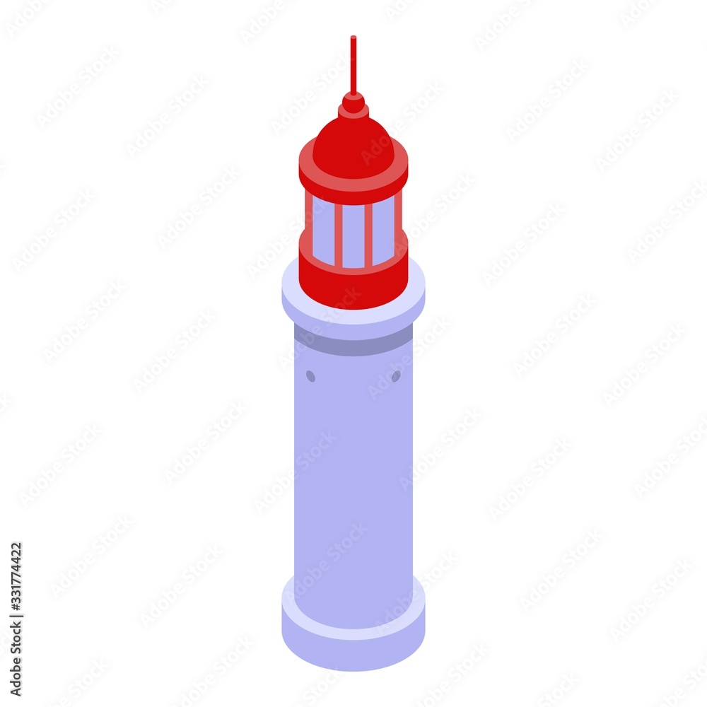 Aufkleber tower lighthouse icon. isometric of tower lighthouse vector icon for web design isolated on white ba