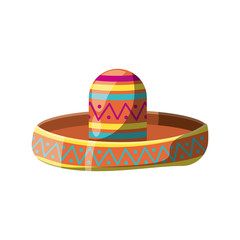 mexican hat on white background