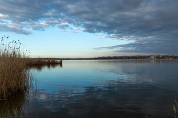 lake and blue sky